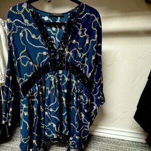 Animale printed gown silk crepe